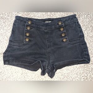 Black High-Waisted Shorts